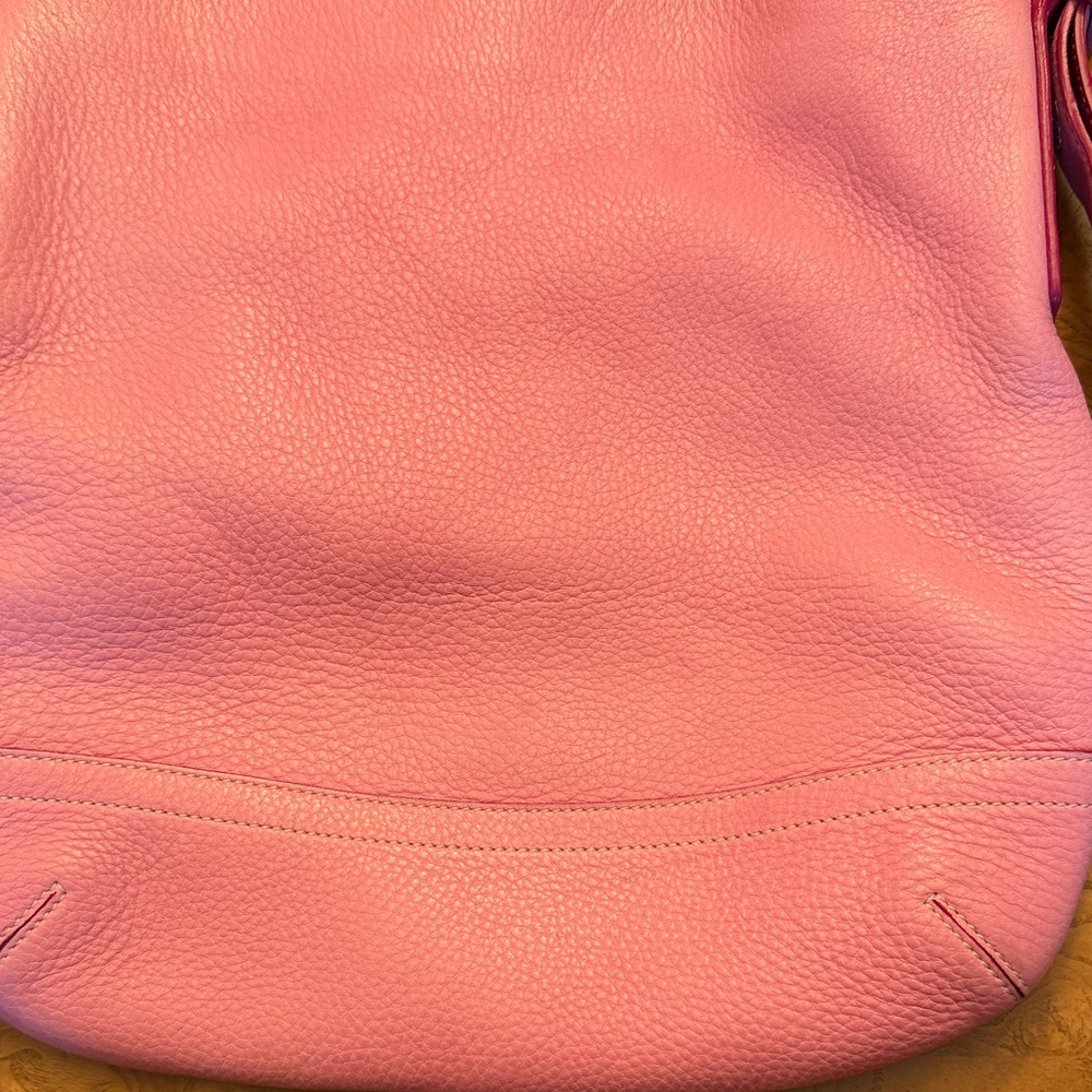 Coach Soft Pink Pebbled Leather Shoulder Bag with Tassel Accent - Picture 9 of 12
